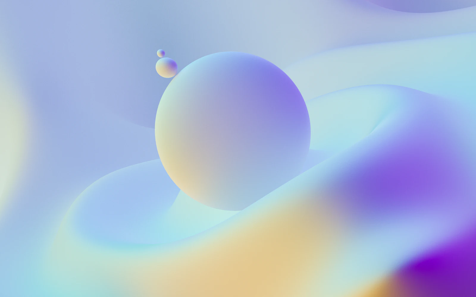Pastel spheres on gradient background
