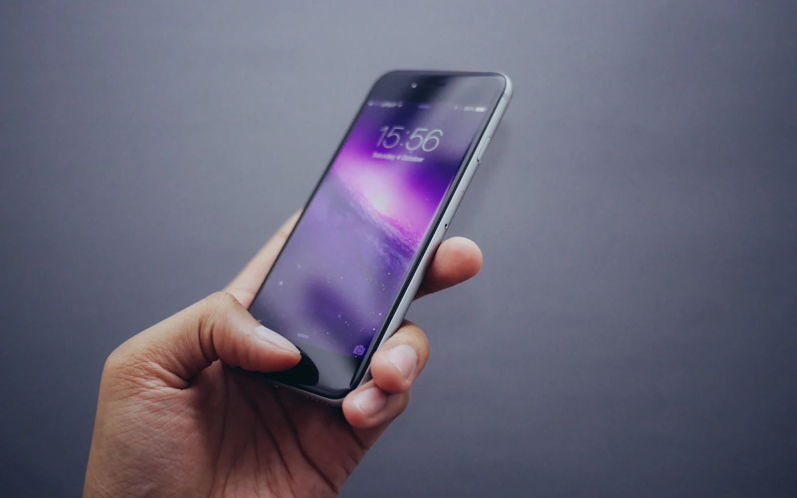 Person holding a smartphone